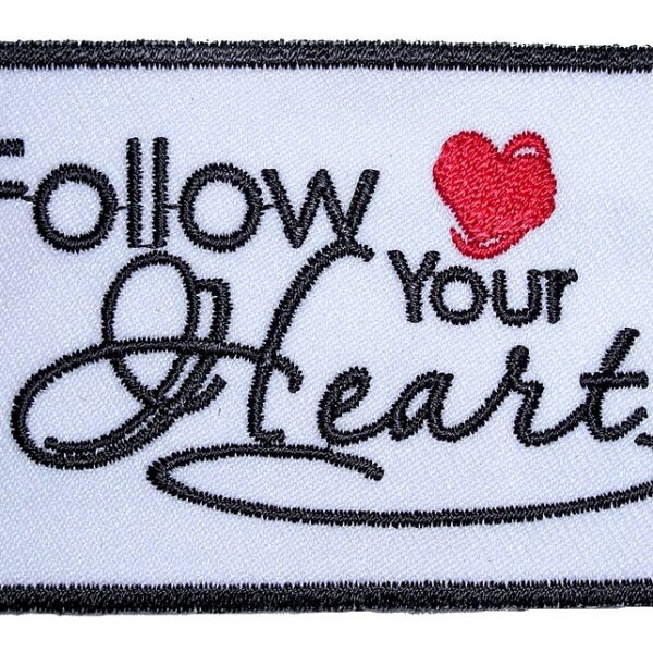 Follow Your Heart Lady Rider Embroidered Biker Patch Small