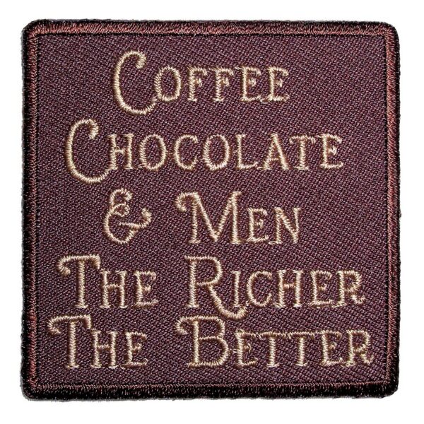 Coffee Chocolate And Men Lady Rider Embroidered Biker Patch