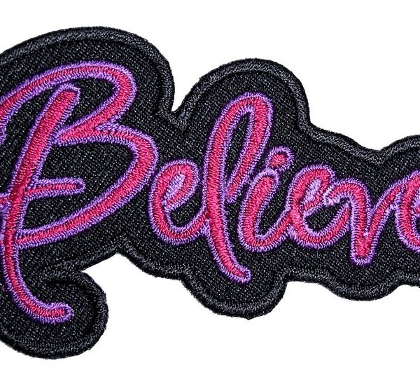 Beautiful Believe Saying Lady Rider Embroidered Biker Patch Small
