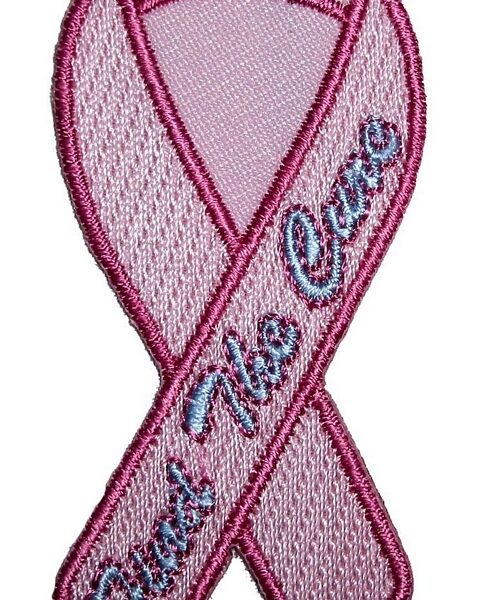 Pink Ribbon Find Cure Lady Rider Embroidered Biker Patch
