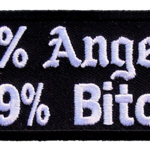1% Angel 99% Bitch Lady Biker Patch