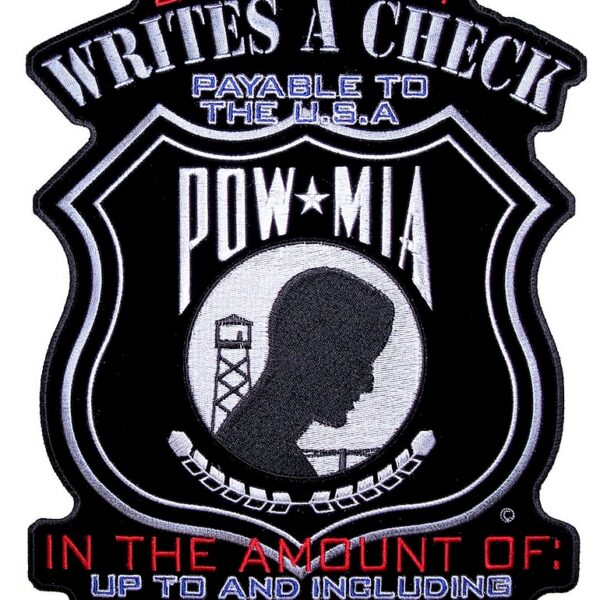 POW-MIA Vet Freedom Patriotic Embroidered Biker Patch
