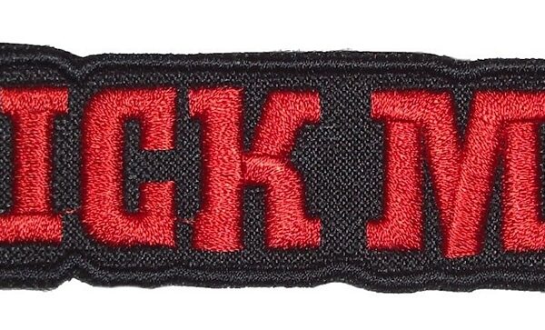 Red Lick Me Lady Biker Patch
