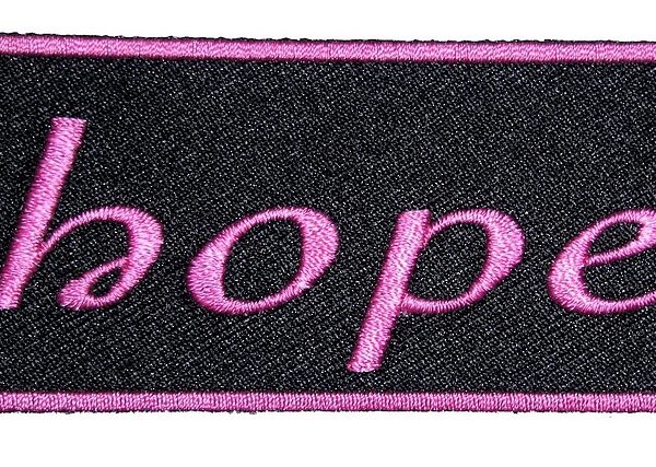 Pink Hope Inspirational Lady Rider Embroidered Biker Patch Small