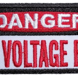High Voltage Bitch Lady Rider Embroidered Biker Patch Small