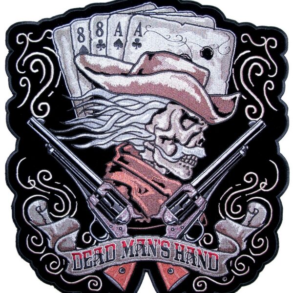 Aces And Eights Dead Mans Hand Embroidered Biker Patch