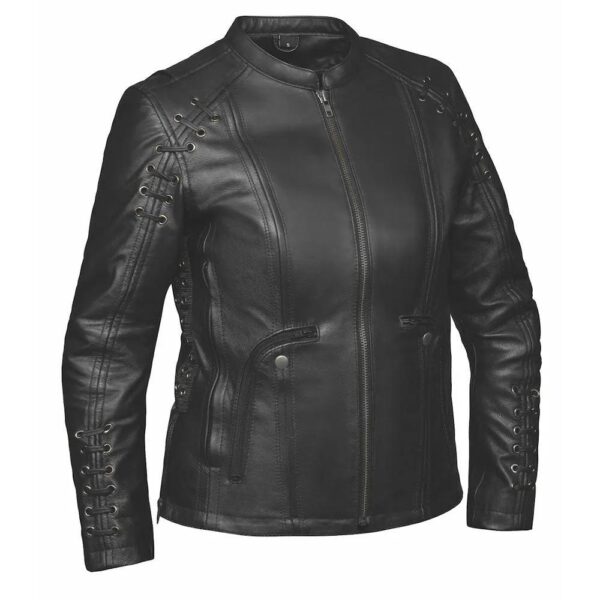 Raven - Ladies Premium Leather Jacket - Black