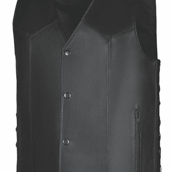 Badolero - Mens Tall Leather Vest - Black
