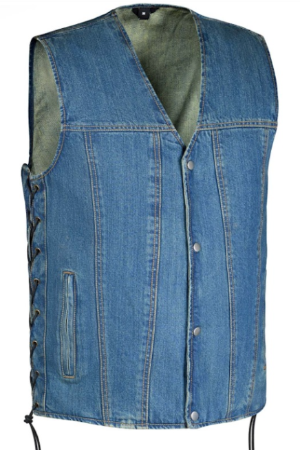 Mens Blue Denim Vest - DBL